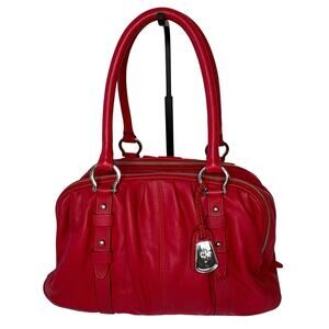 Cole Haan Cornelia Triple Zip Top Handle Satchel Purse Handbag | Tango Red